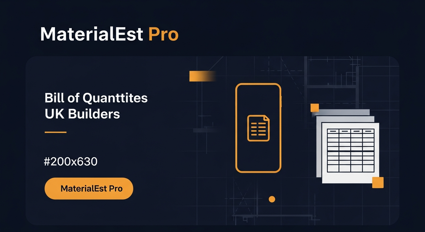 MaterialEst Pro — Material Estimating for UK Builders